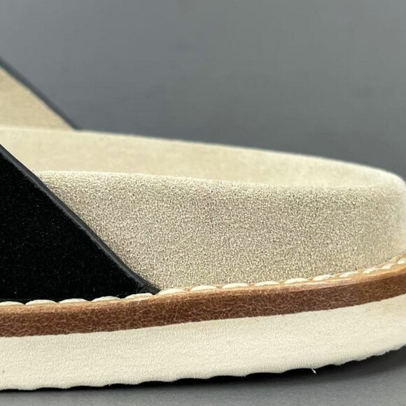 Brunello Cucinelli Black Suede Crossover Sandals - Picture 6 of 12